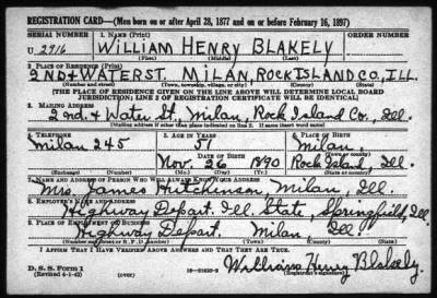 Thumbnail for William Henry > Blakely, William Henry (1890)