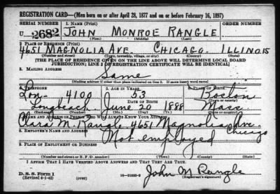 Thumbnail for John Monroe > Rangle, John Monroe (1888)