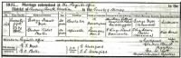 Marriage Certificate George Frank Dyer & Gladys Violet Bates