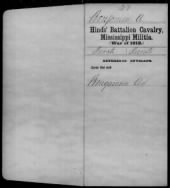 US, War of 1812 Service Records - Mississippi, 1812-1815 record example