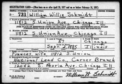 Thumbnail for William Willie > Schmidt, William Willie (1885)