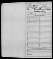 US, Mexican War Service Records - Texas, 1847 record example
