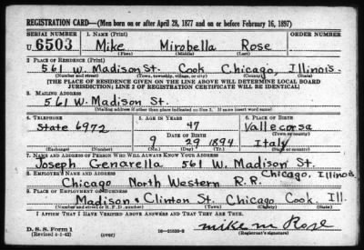 Thumbnail for Mike Mirobella > Rose, Mike Mirobella (1894)