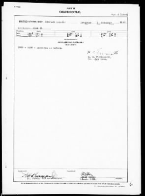 Thumbnail for USS DEMPSEY > War Diary, 11/1-30/43