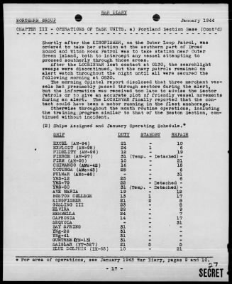 COMNORGR ESF > War Diary, 1/1-31/44