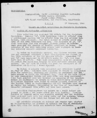 Thumbnail for COMMANDANT USMC > Rep of LVT(2) Activities in Kwajalein Operation