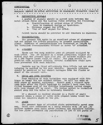 Thumbnail for COMMANDANT USMC > Rep of LVT(2) Activities in Kwajalein Operation