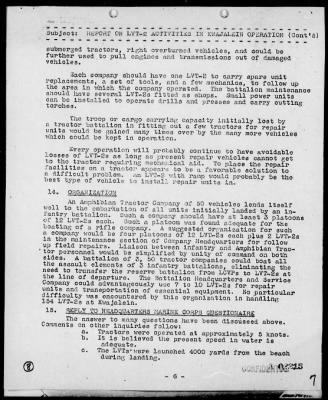 Thumbnail for COMMANDANT USMC > Rep of LVT(2) Activities in Kwajalein Operation