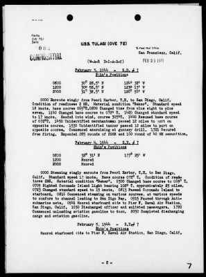 USS TULAGI > War Diary, 1/1/44 to 4/28/44