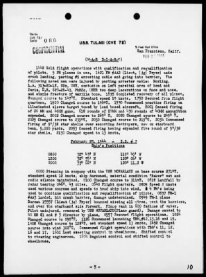 USS TULAGI > War Diary, 1/1/44 to 4/28/44