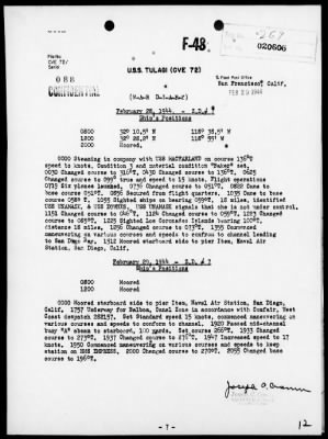 Thumbnail for USS TULAGI > War Diary, 1/1/44 to 4/28/44