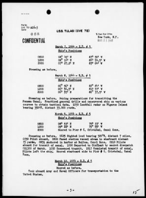 USS TULAGI > War Diary, 1/1/44 to 4/28/44