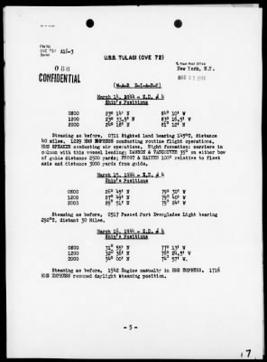 USS TULAGI > War Diary, 1/1/44 to 4/28/44