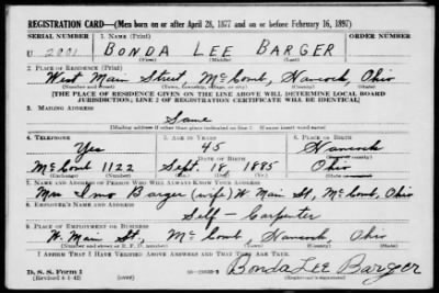 Thumbnail for Bonda Lee > Barger, Bonda Lee (1885)