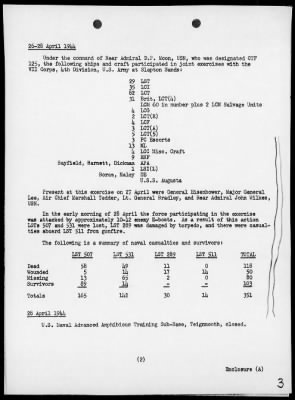 COMLANCRAB, 11th PHIBFOR > War Diary, 4/1-30/44