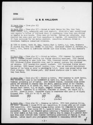 USS HALLIGAN > War Diary, 3/1-31/44