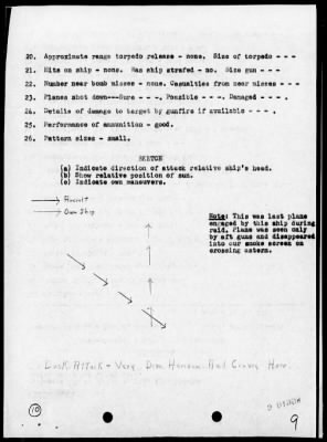 Thumbnail for USS DOBLER > AA Act Rep, 5/11/44 - Off North African Coast