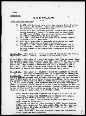 Thumbnail for USS HALLIGAN > War Diary, 4/1-30/44