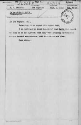 Old German Files, 1909-21 > Horace J. Davis (#267084)