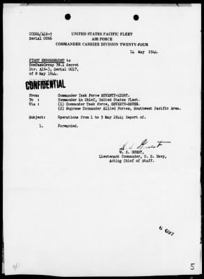 COMTASK-GROUP 78.1 > Rep of Ops, Humbolt Bay & Tanah Merah Area, New Guinea, 5/1-5/44