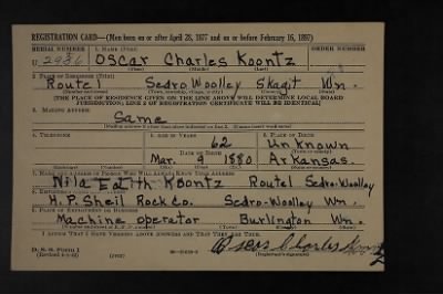 Thumbnail for Oscar Charles > Koontz, Oscar Charles (1880)