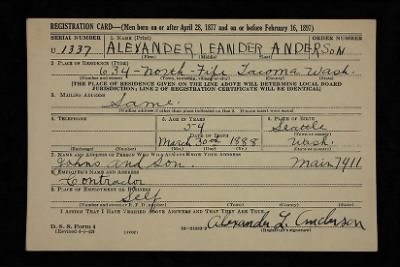 Alexander Leander > Anderson, Alexander Leander (1888)