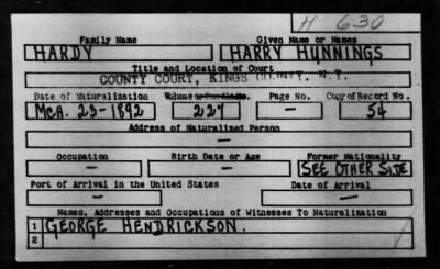 Thumbnail for HARRY HUNNINGS > HARDY, HARRY HUNNINGS