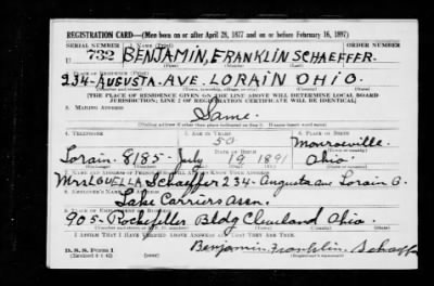 Thumbnail for Benjamin Franklin > Schaefer, Benjamin Franklin (1891)