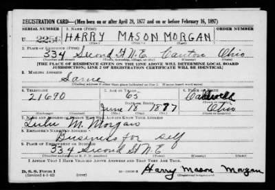 Harry Mason > Morgan, Harry Mason (1877)