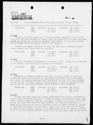 Thumbnail for USS HOUSTON > War Diary, 6/1-30/44 (Action Report, p 10)