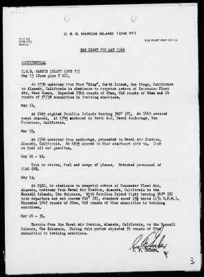 USS MARCUS ISLAND > War Diary, 6/1-30/44