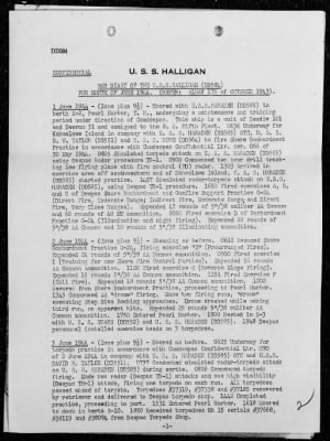 Thumbnail for USS HALLIGAN > War Diary, 6/1-30/44