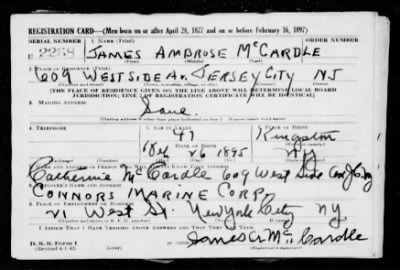 Thumbnail for James Ambrose > Mccardle, James Ambrose (1895)