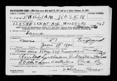 Thumbnail for William > Roser, William (1890)