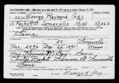 Thumbnail for George Raymond > Gay, George Raymond (1891)