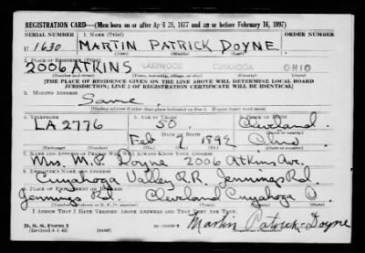 Thumbnail for Martin Patrick > Doyle, Martin Patrick (1892)