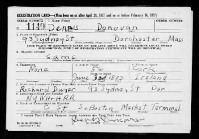 Dennis > Donovan, Dennis (1883)