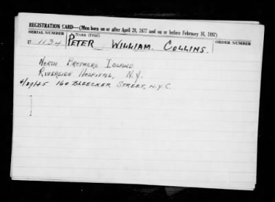 Thumbnail for Peter William > Collins, Peter William (1890)