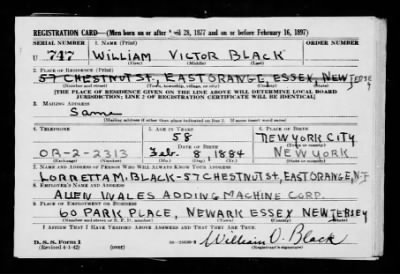 Thumbnail for William Victor > Black, William Victor (1884)