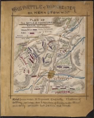 Thumbnail for Kernstown > Plan of the Battle of Kernstown, Va. March 23rd 1862.