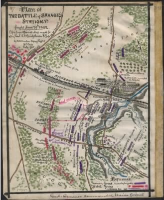 Thumbnail for Savage's Station, Battle of > Plan of the Battle of Savage's Station Va. Fought June 29th 1862.