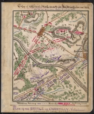 Thumbnail for Chantilly, Battle of > Plan of the Battle of Chantilly, Virginia : September 1st 1862 5 to 9 p.m.