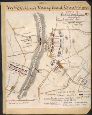 Crampton's Gap, Battle of (Frederick County) > Battle of Crampton's Gap, Maryland : fought Septr 14th 1862.