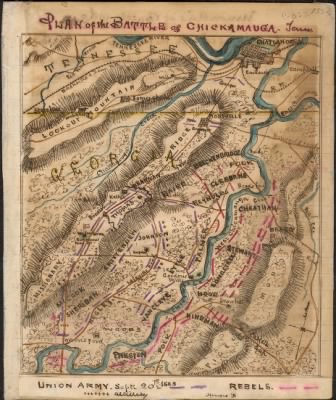 Thumbnail for Chickamauga, Battle of > Plan of the Battle of Chickamauga, Tenn.