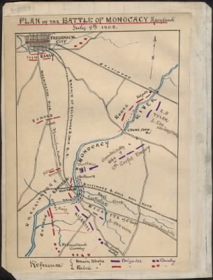 Thumbnail for Monocacy, Battle of > Plan of the Battle of Monocacy, Maryland, July 9th, 1864.