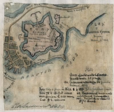 Thumbnail for Fort Monroe > Plan of Fortress Monroe, Virginia, March 6, 1862.