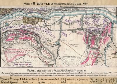 Fredericksburg, Battle of > Plan of the Battle of Fredericksburg.