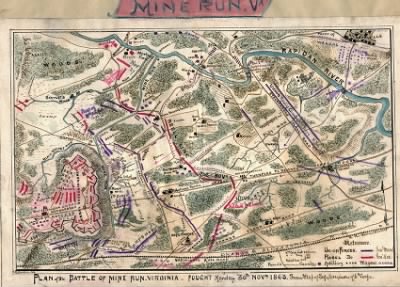 Thumbnail for Mine Run, Battle of > Plan of the battle of Mine Run, Virginia : fought Monday 30th Novr. 1863.