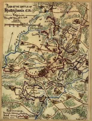 Thumbnail for Spotsylvania Court House, Battle of > Plan of the Battle of Spotsylvania C.H., Virginia : fought May 8th to 21st 1864.