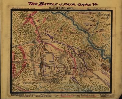 Thumbnail for Fair Oaks, Battle of > The Battle of Fair Oaks, Va.. Fought 31st May 1862.